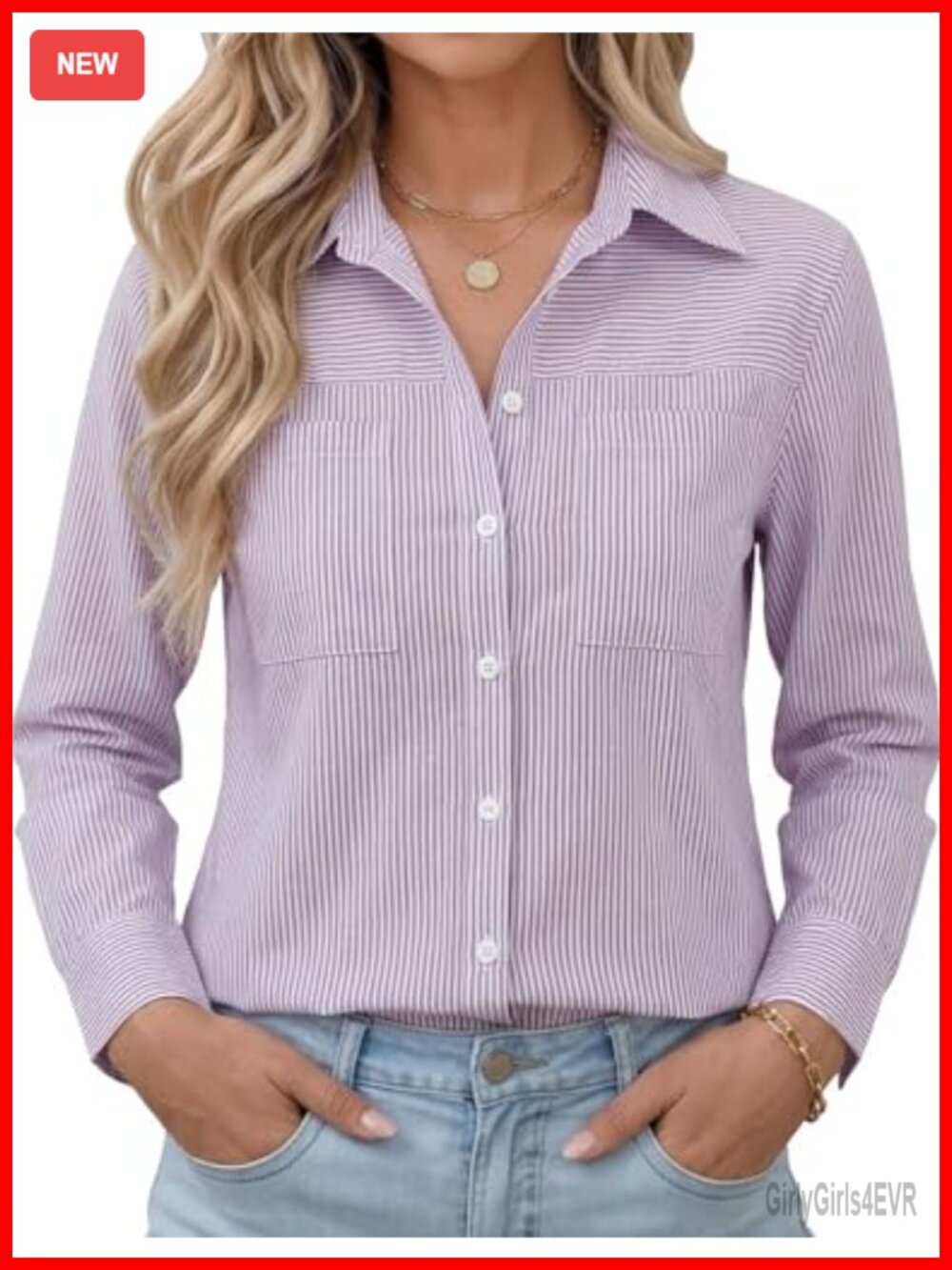 Women's Oversized Button Down Shirt Cotton Long Sleeve Casual Blouse
